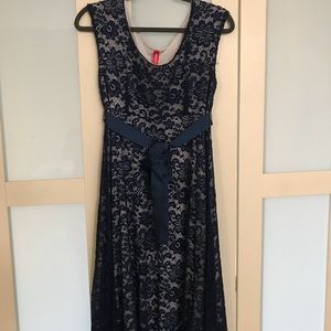 Maternity Baby Shower Navy Dress